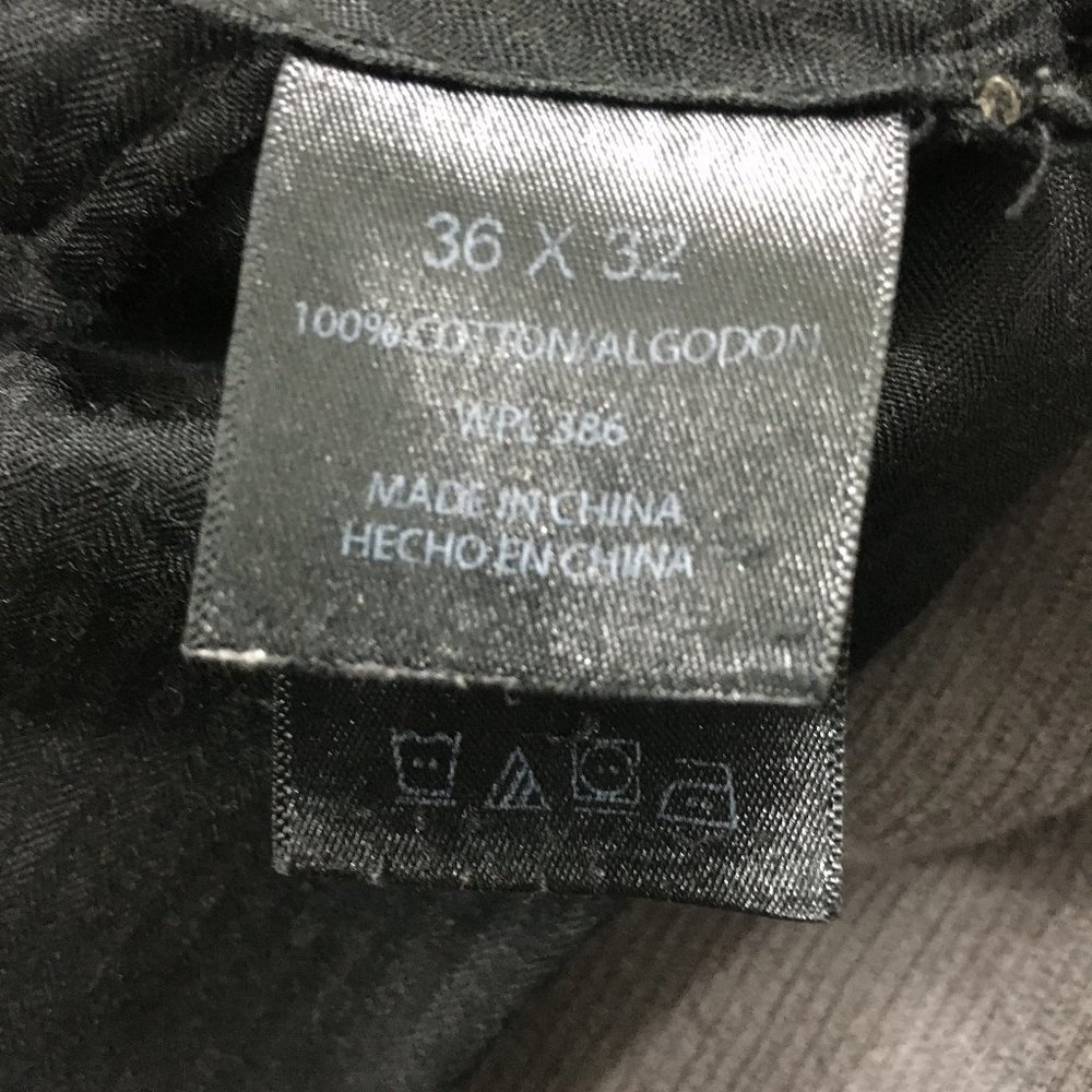 Haggar Mens 36 x 32 Charcoal Gray 100% Cotton Flat Front Straight Leg Pants - Picture 3 of 9